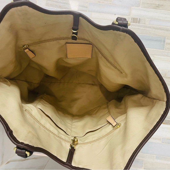 Coach  Brown Classic Leather Tote - Picture 5 of 16